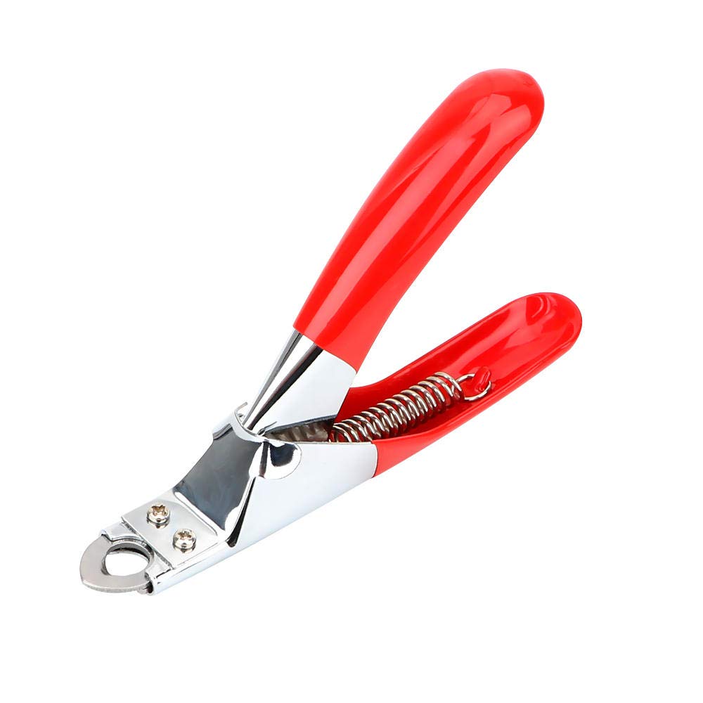 Premium Stainless Steel Pet Nail Clippers - Professional Grooming Trimmer for Cats & Dogs - Safe & Sharp 2-Piece Set (Red) - Perfect for At-Home Pet Care & Grooming Kits