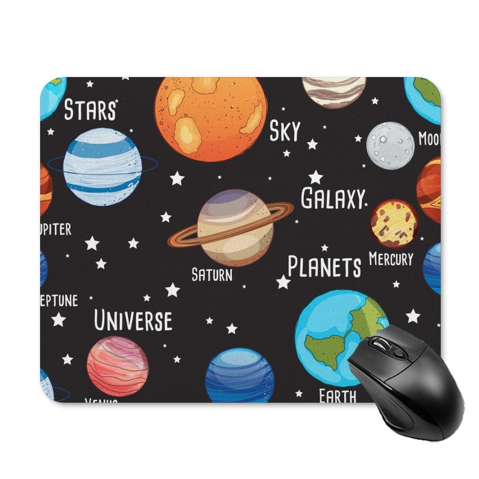 Solar System Planet Mouse Pad - Durable Non-Slip Waterproof Gaming Mouse Mat for Home & Office (20x25cm) - Perfect for PC, Laptop & Gaming Setups