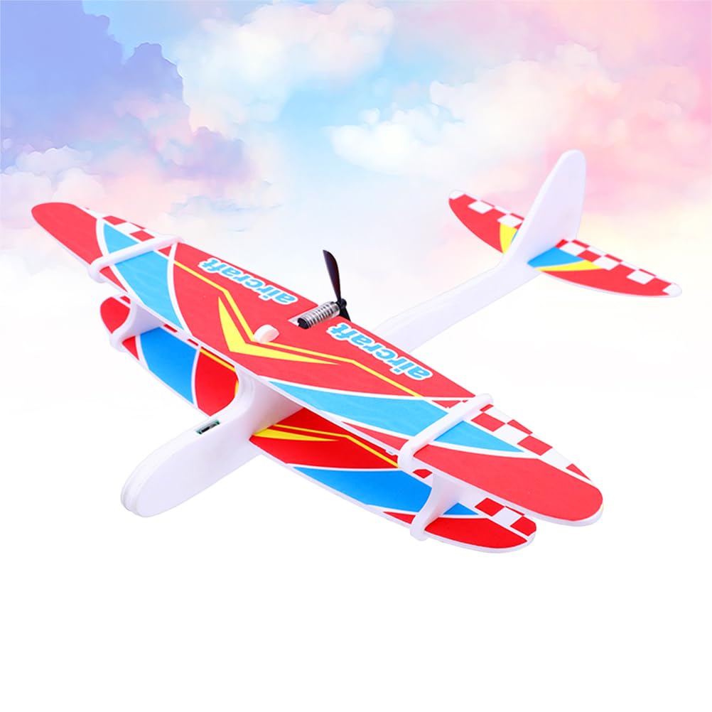 ERINGOGO Shine Hand Toss Foam Airplane - Electric Glider Toy Plane for Kids & Adults, Easy Assembly, No Lights, Rechargeable - Fun Outdoor Flying Toy for Parks, Backyards & Family Activities