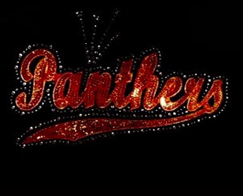 Panthers Orange Sequin Rhinestone Iron-On Transfer for DIY T-Shirts, Hoodies & Apparel Decoration