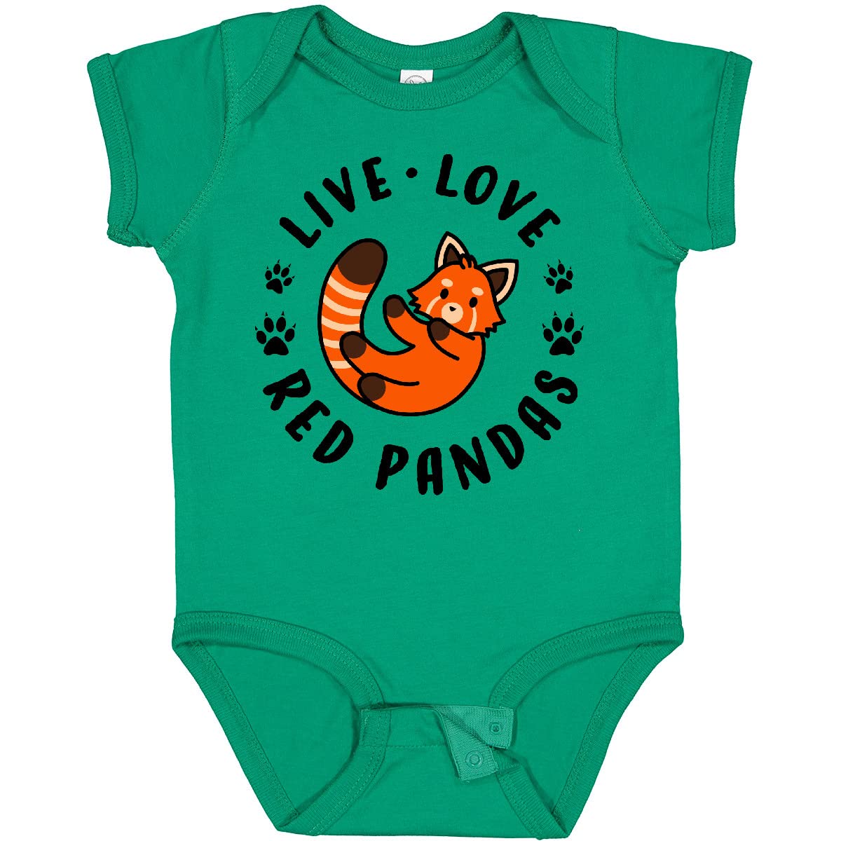 Inktastic Live Love Red Pandas Baby Bodysuit - Cute Animal Print Onesie for Infants & Toddlers - Perfect for Playdates, Family Photos & Everyday Wear