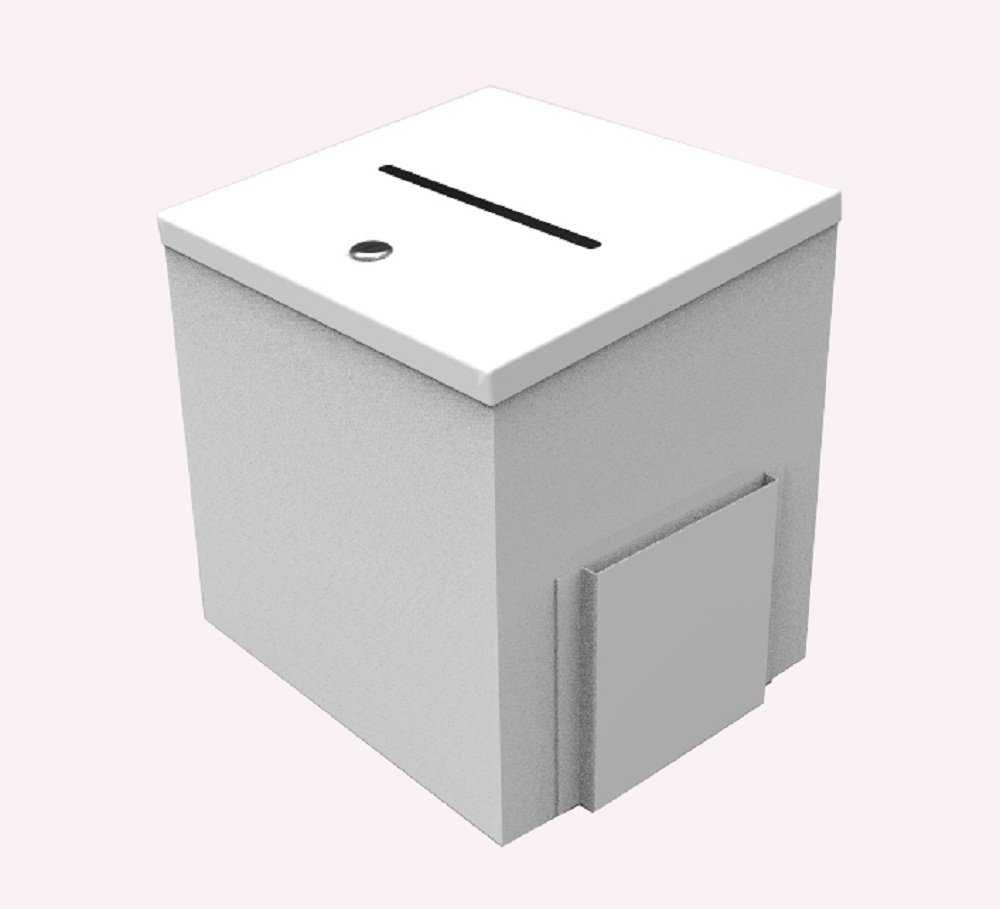 FixtureDisplays® Metal Donation Box & Suggestion Box - 10.9