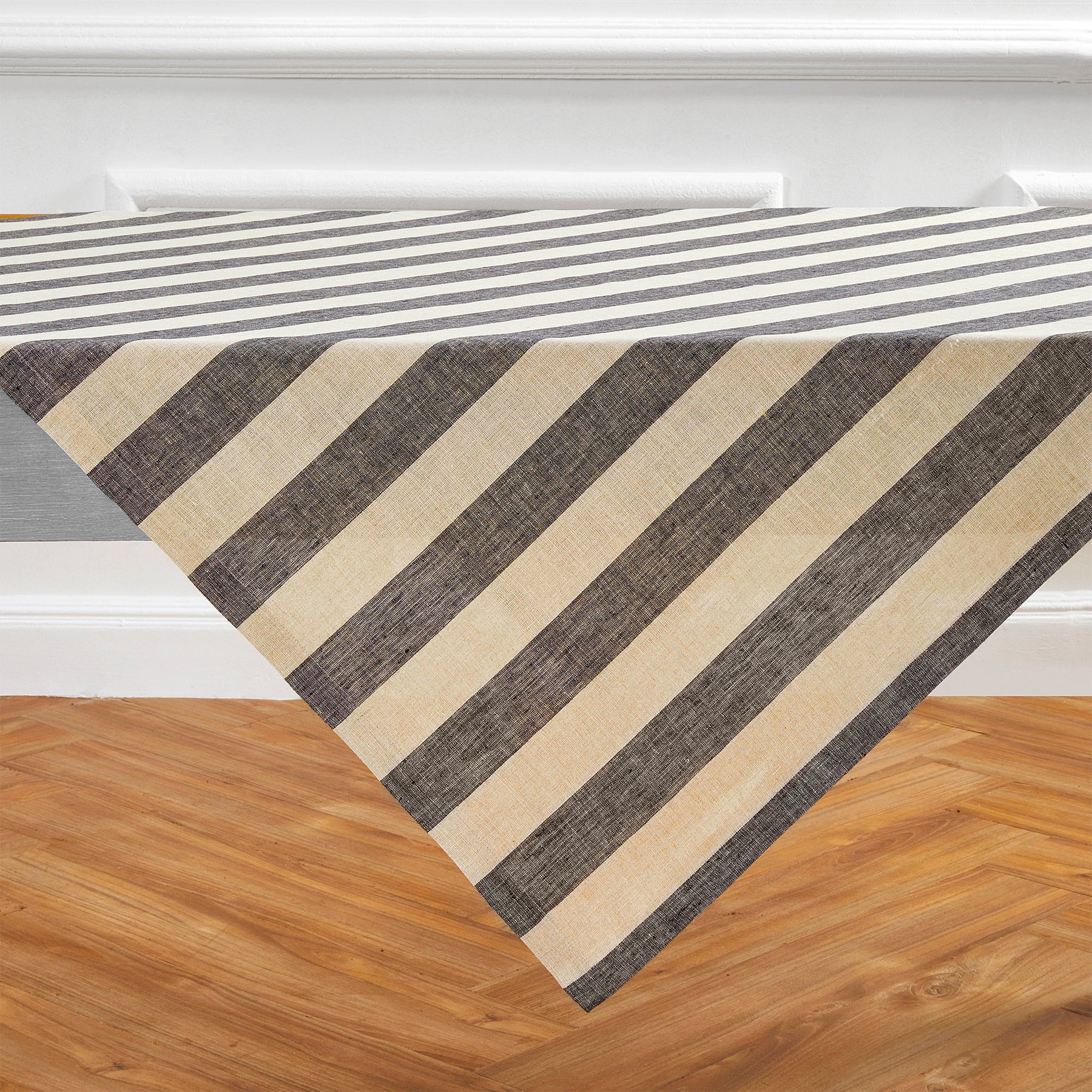 Cabana Stripe Table Throw - Waterproof Outdoor Picnic Blanket for Beach, Poolside & Patio - Decorative Striped Table Cover for Summer Parties & BBQs