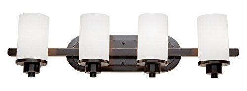Parkdale 4-Light Oil Rubbed Bronze Bathroom Vanity Light Fixture - Perfect for Modern Bathrooms, Powder Rooms & Spa Retreats