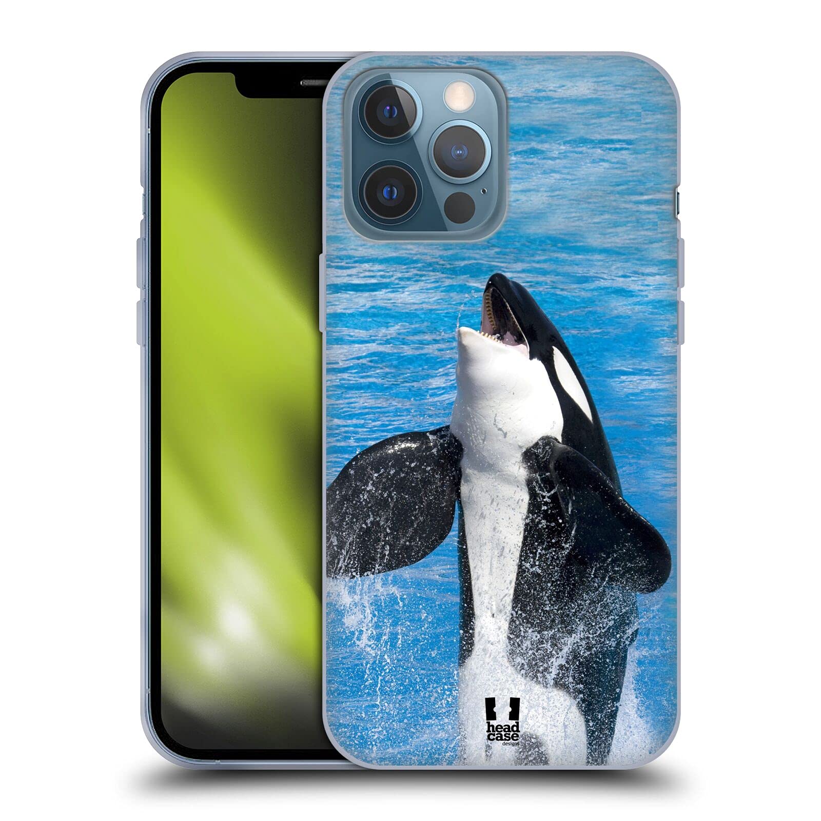 Jumping Killer Whale Soft Gel Case for Apple iPhone 13 Pro Max - Cute Animal Phone Cover with Shock Absorption, Scratch Protection - Perfect for Outdoor Adventures, Beach Trips & Whale Lovers Gift