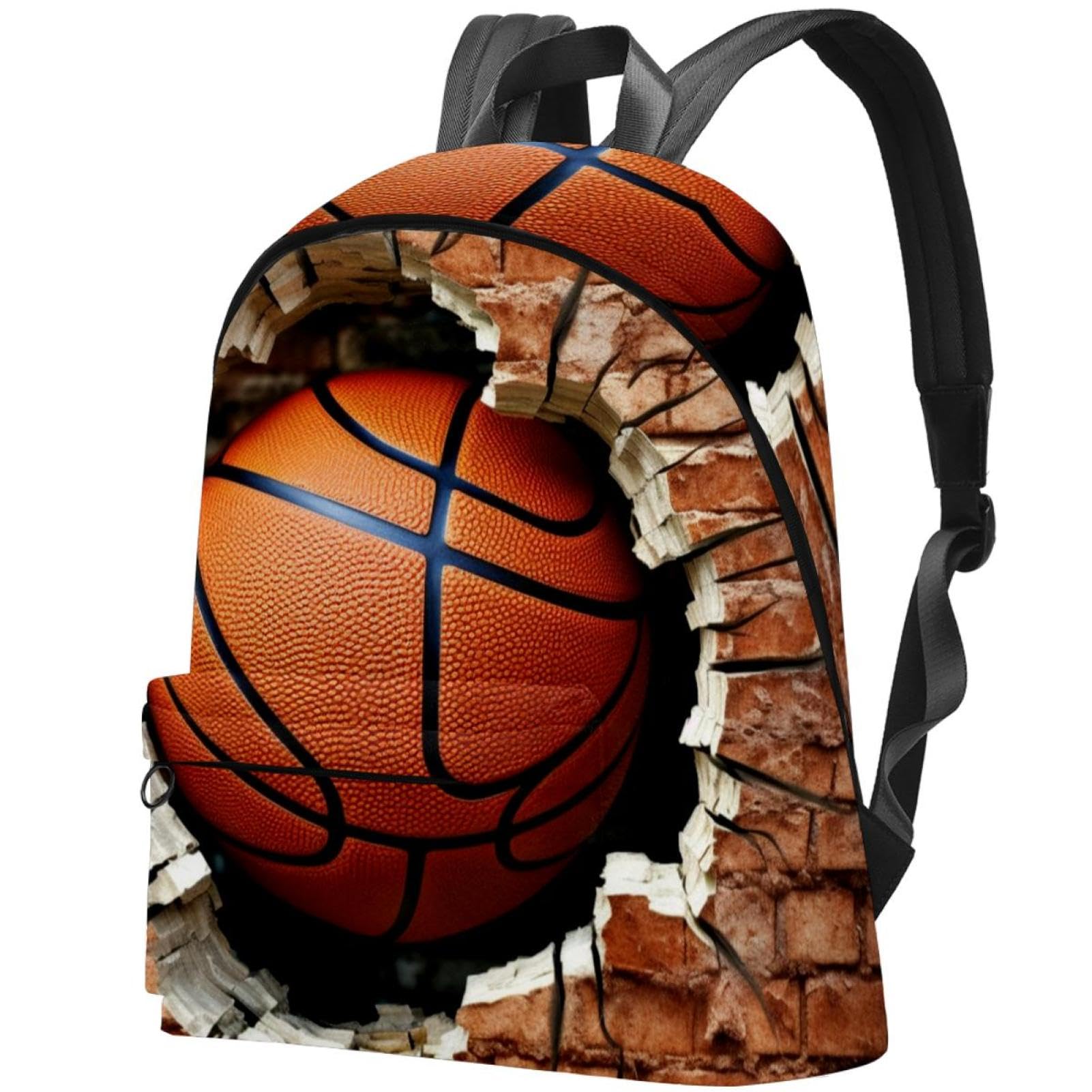 Men's & Women's Travel Backpack with Ball Basketball Wall Texture - Durable & Stylish for Hiking, Gym, Work & Daily Commute