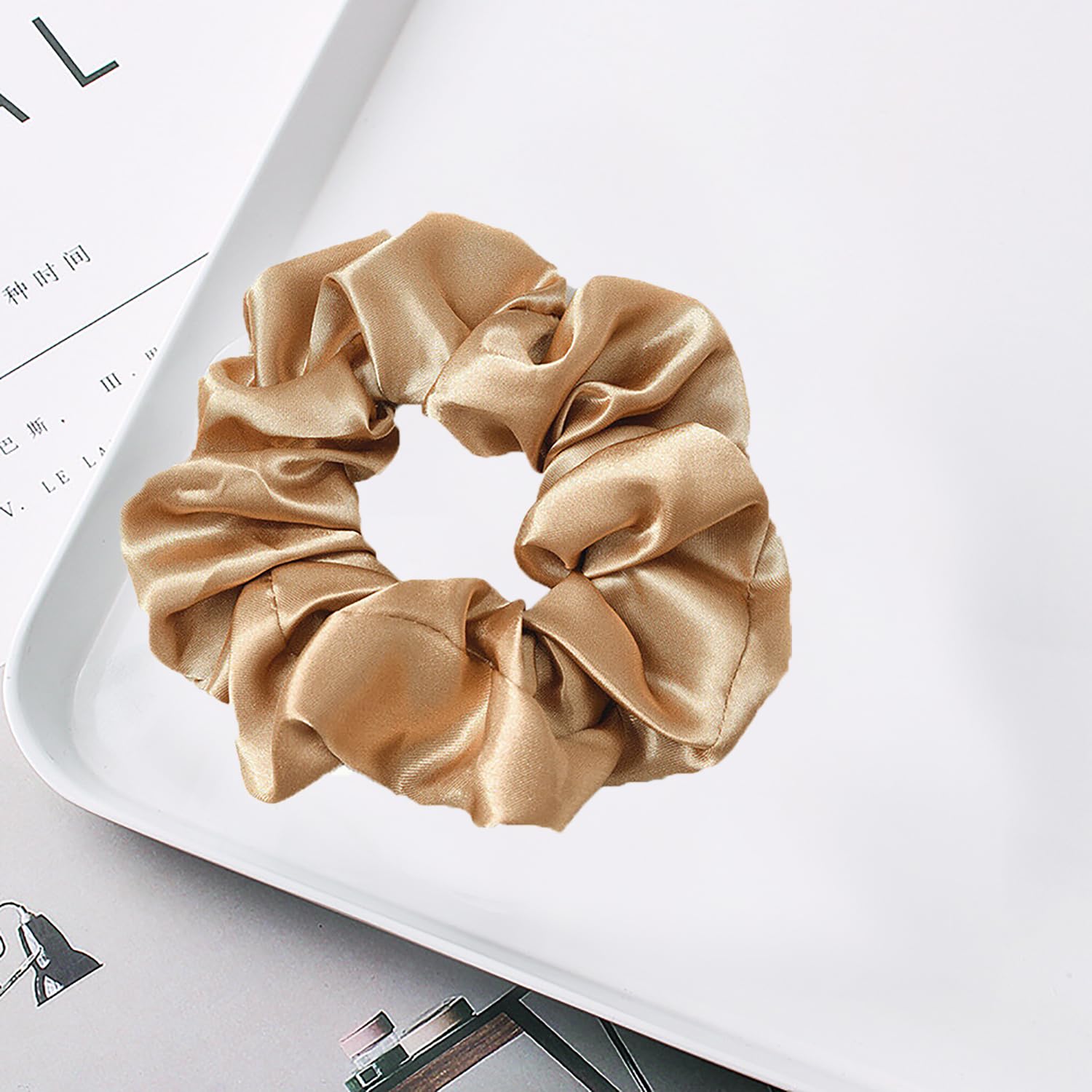6 Pack Soft Hair Scrunchies for Women & Girls - Stretchable Elastic Hair Ties for Ponytails, Buns & Braids - Gentle No-Slip Hair Accessories for School, Workout, Yoga & Everyday Use