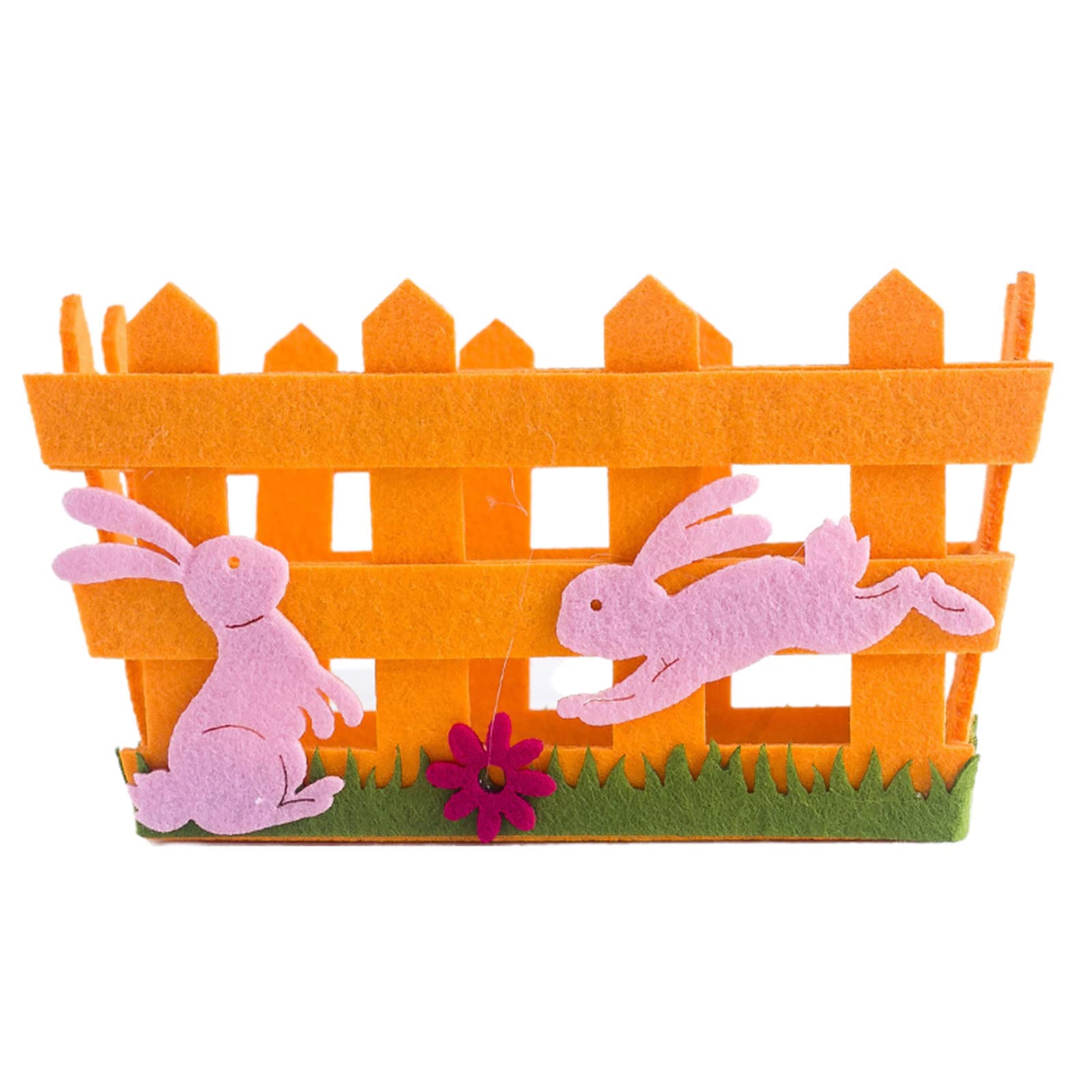 Floralby Easter Basket Decor - Adorable Rabbit Applique Non-Woven Fabric Handmade Gift Basket for Easter Party Favors, Home Decor, Kids & Adults Gifts | Perfect for Easter Celebrations, Spring Home Decor & Gift Giving
