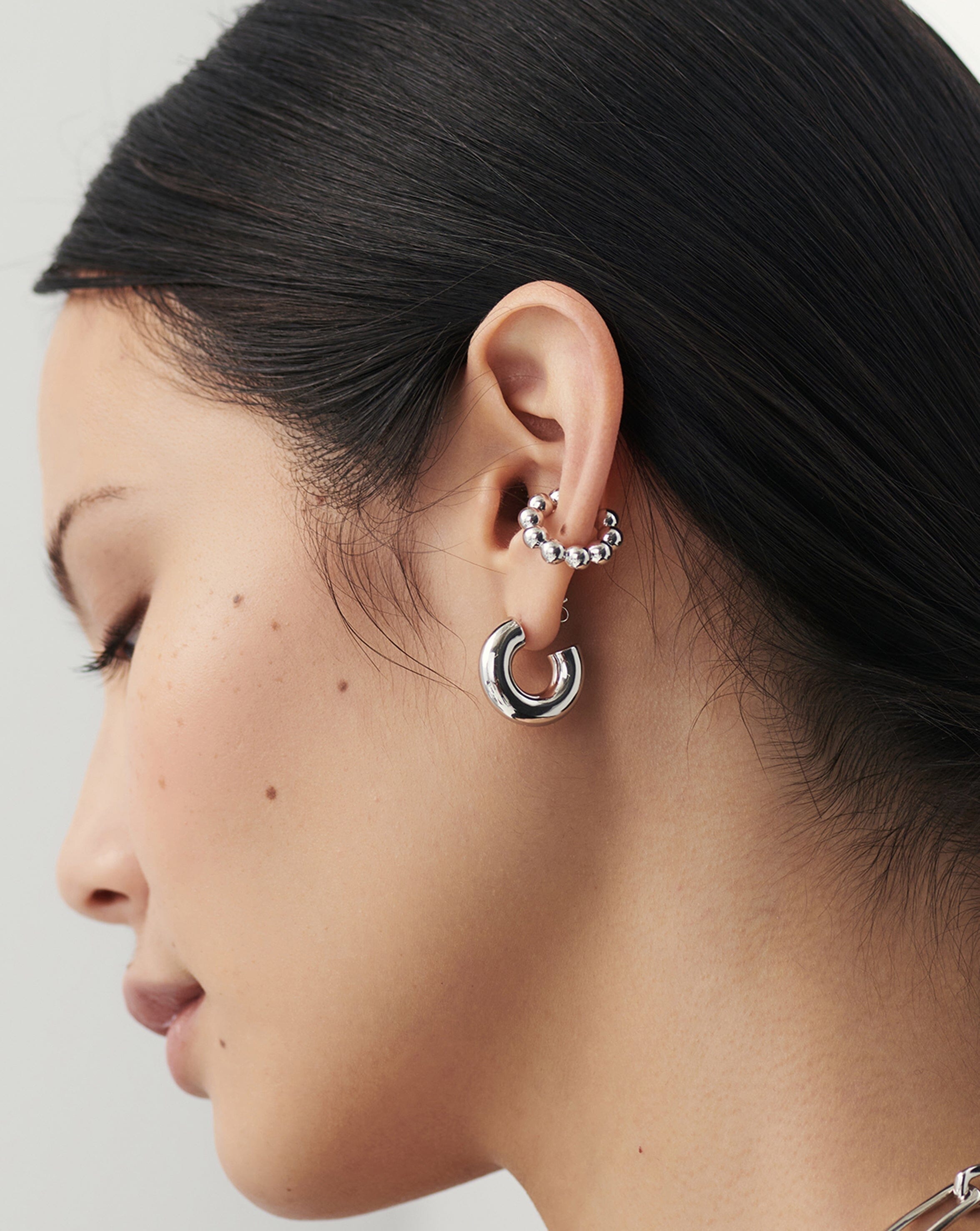 Chubby Small Hoop Earrings for Women - 925 Sterling Silver Minimalist Dainty Everyday Jewelry - Perfect for Work, Date Night & Casual Outfits