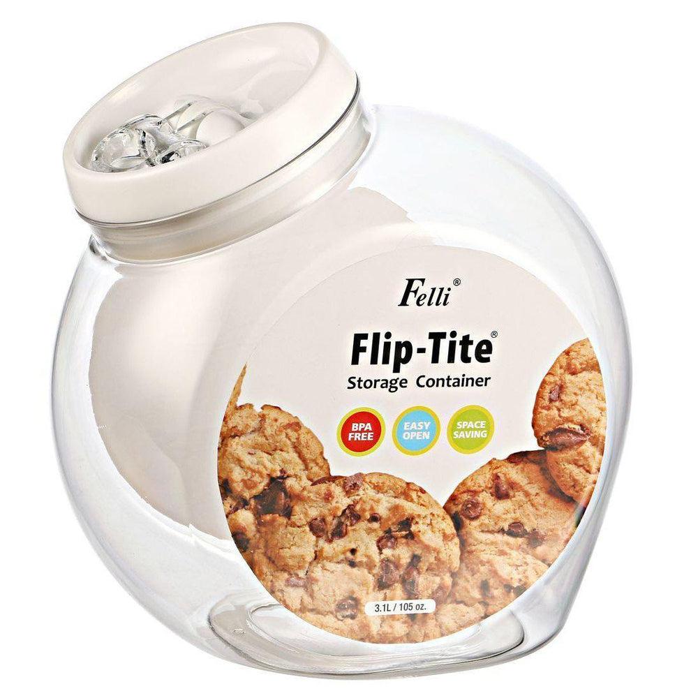 Felli Flip Tite 3.1L Airtight Food Storage Container for Cookies, Snacks & Dry Goods - Perfect for Pantry Organization & Kitchen Storage