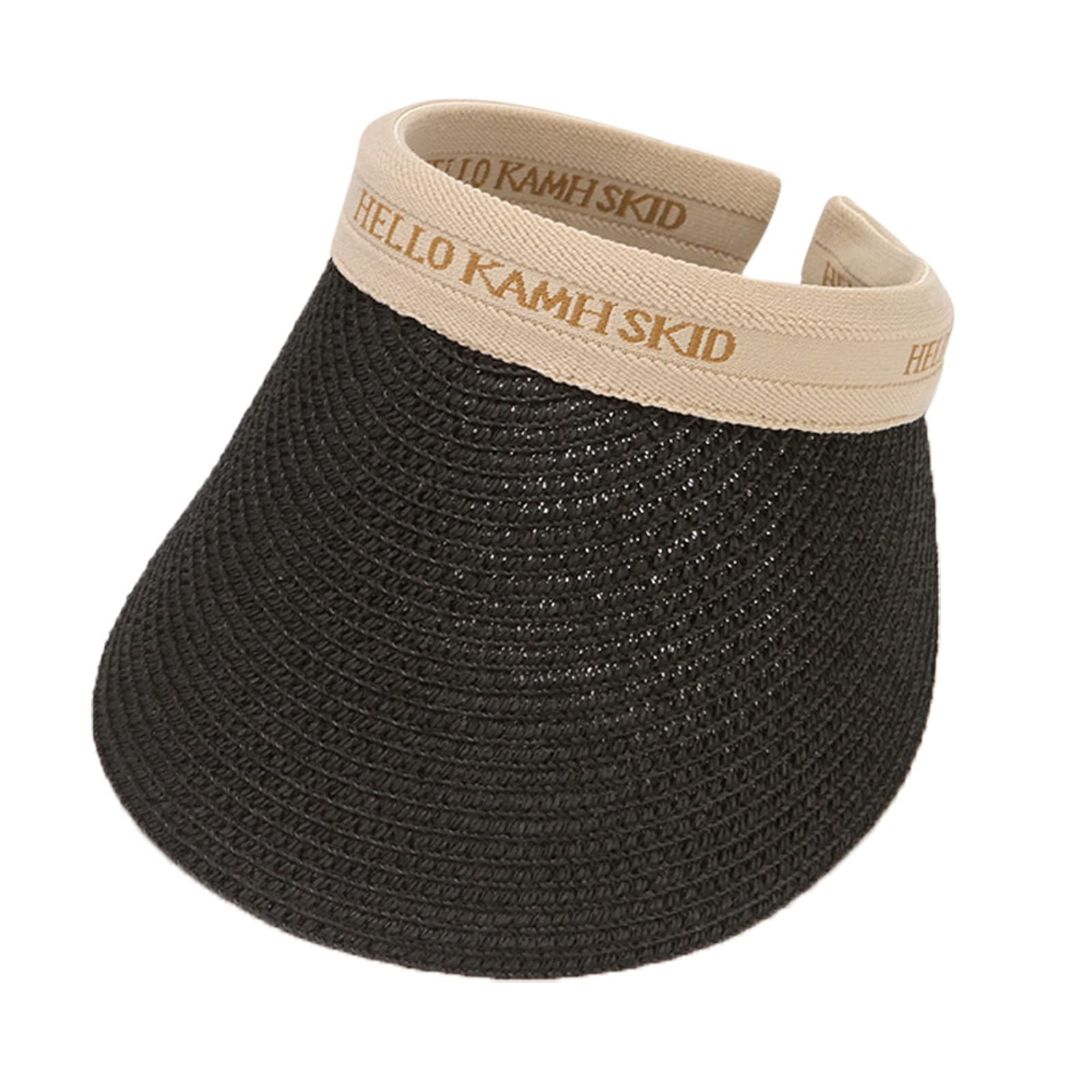 Women's Wide Brim Straw Hat for Summer - UPF 50+ Sun Protection Beach & Golf Hat with Ponytail Hole - Perfect for Outdoor Travel, Gardening, and Vacation Sun Shade