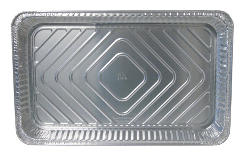 Heavy-Duty Aluminum Steam Table Pans - Full Size Shallow (175 Oz, 1.69