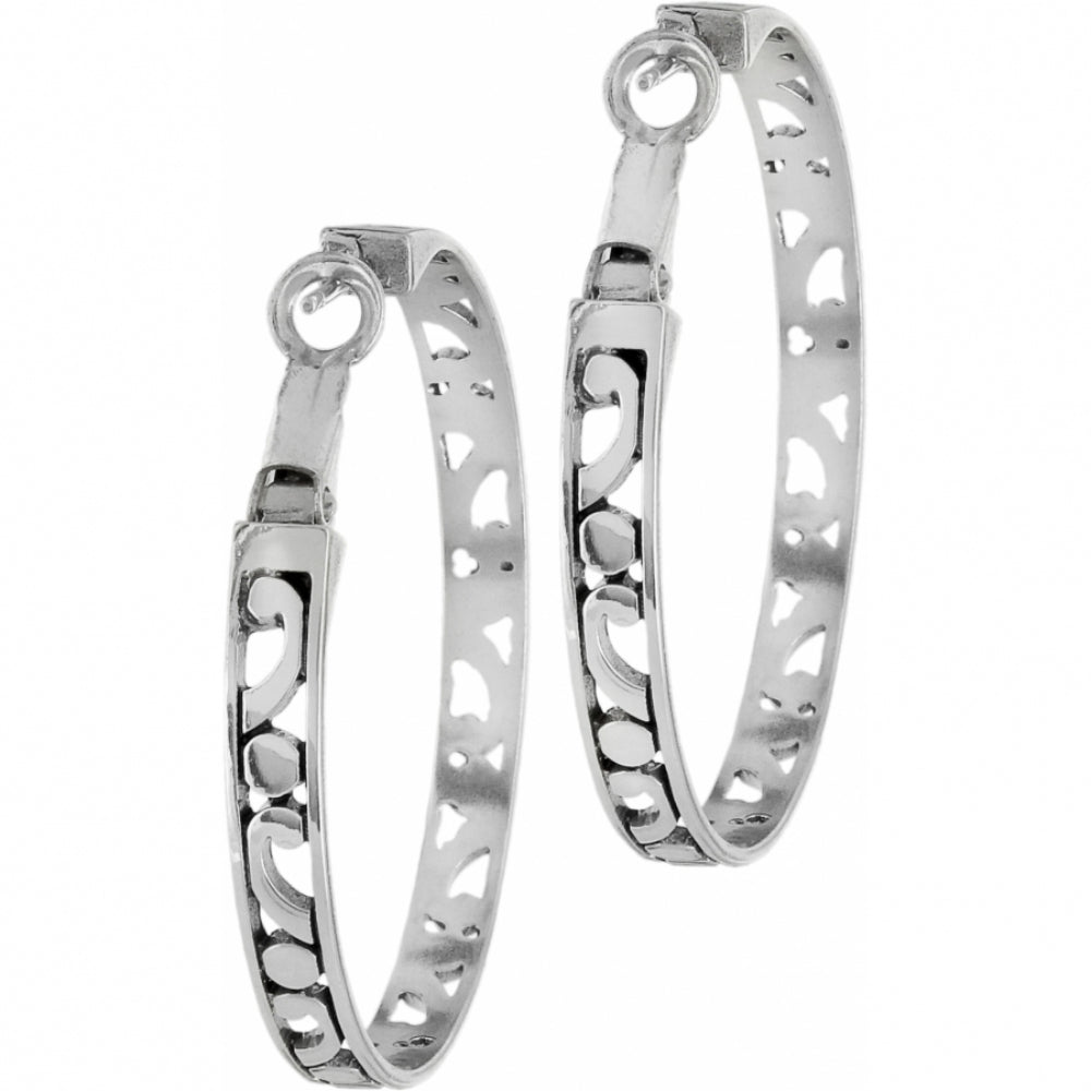 Brighton Contempo Large Hoop Earrings - Sterling Silver Fashion Jewelry for Women | Perfect for Parties, Weddings & Everyday Wear