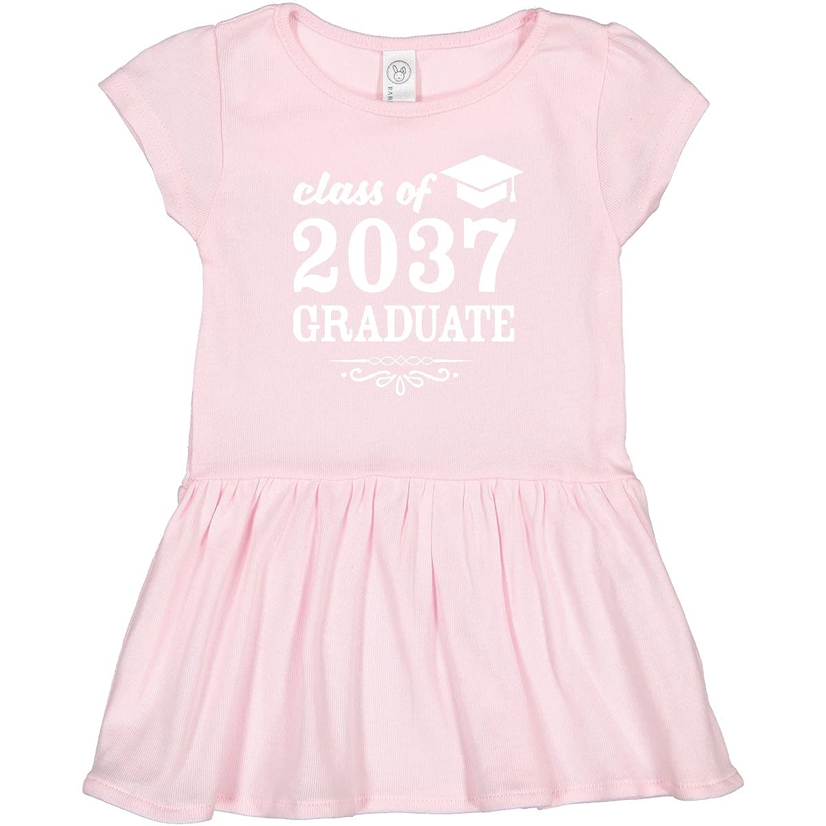 Inktastic Class of 2037 Graduate Toddler Dress with Graduation Cap - Perfect for Kindergarten Graduation Ceremonies & Photo Shoots