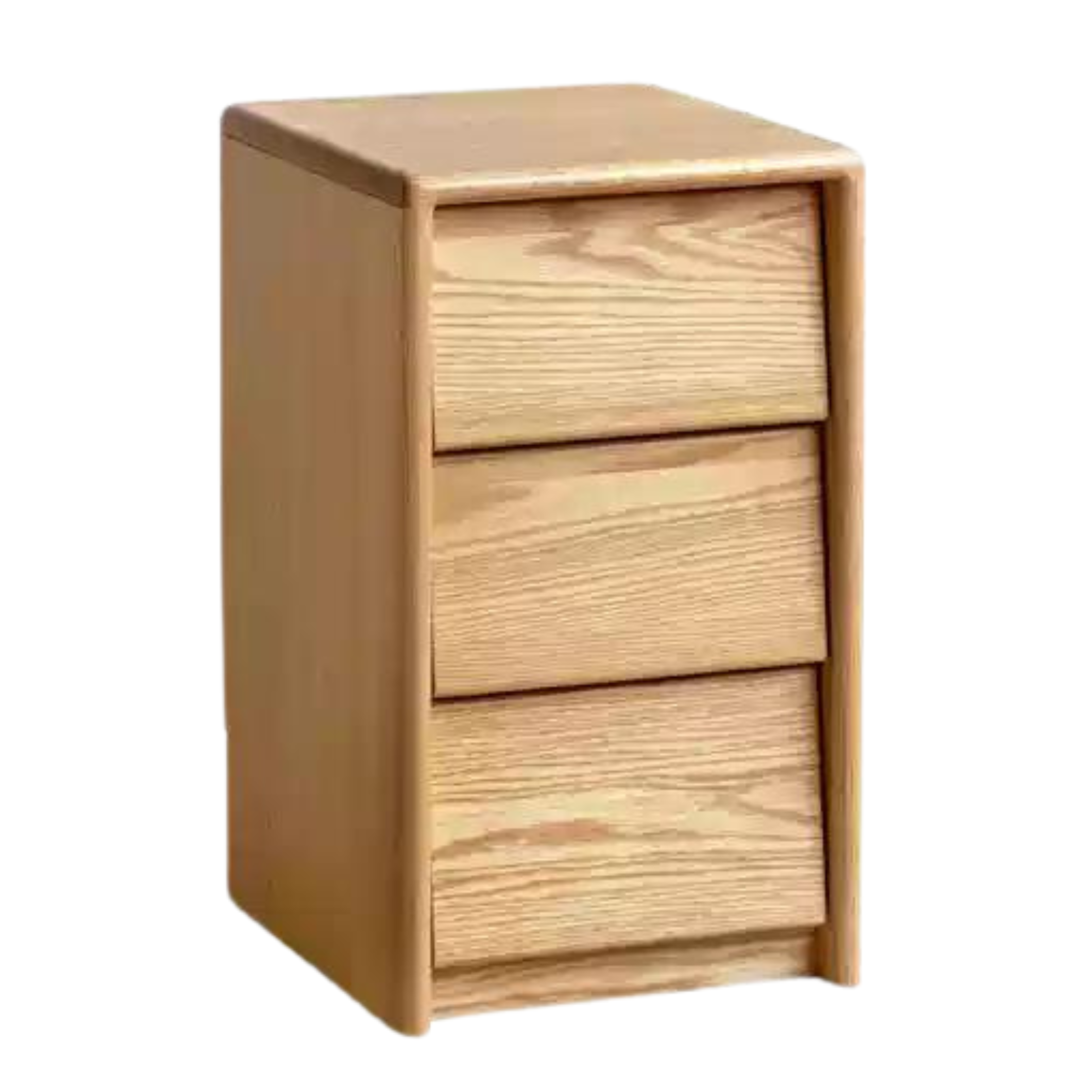 Solid Oak and Ash Wood Nightstand - Sturdy Bedside Table for Bedroom, Living Room, or Guest Room - Perfect for Storage and Decor