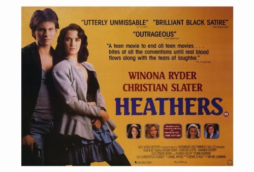 Heathers 1989 Movie Poster 27x40 Inches - Classic Cult Film Wall Art for Home Theater, Bedroom & Office Decor