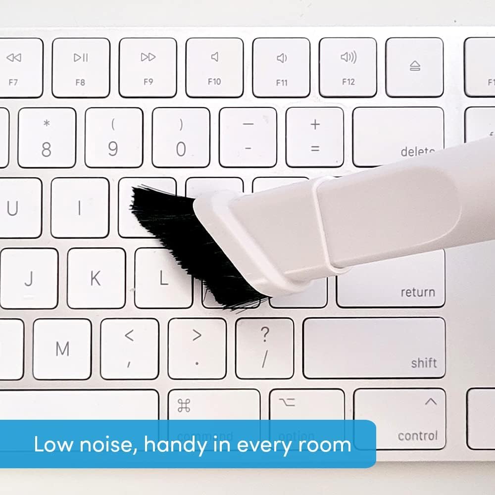 2 in 1 Wireless Mini Vacuum Cleaner - 120W High Power Rechargeable Handheld & Keyboard Vacuum with Brushless Motor | Perfect for Car Interior Cleaning, Home Office & Computer Maintenance (White)