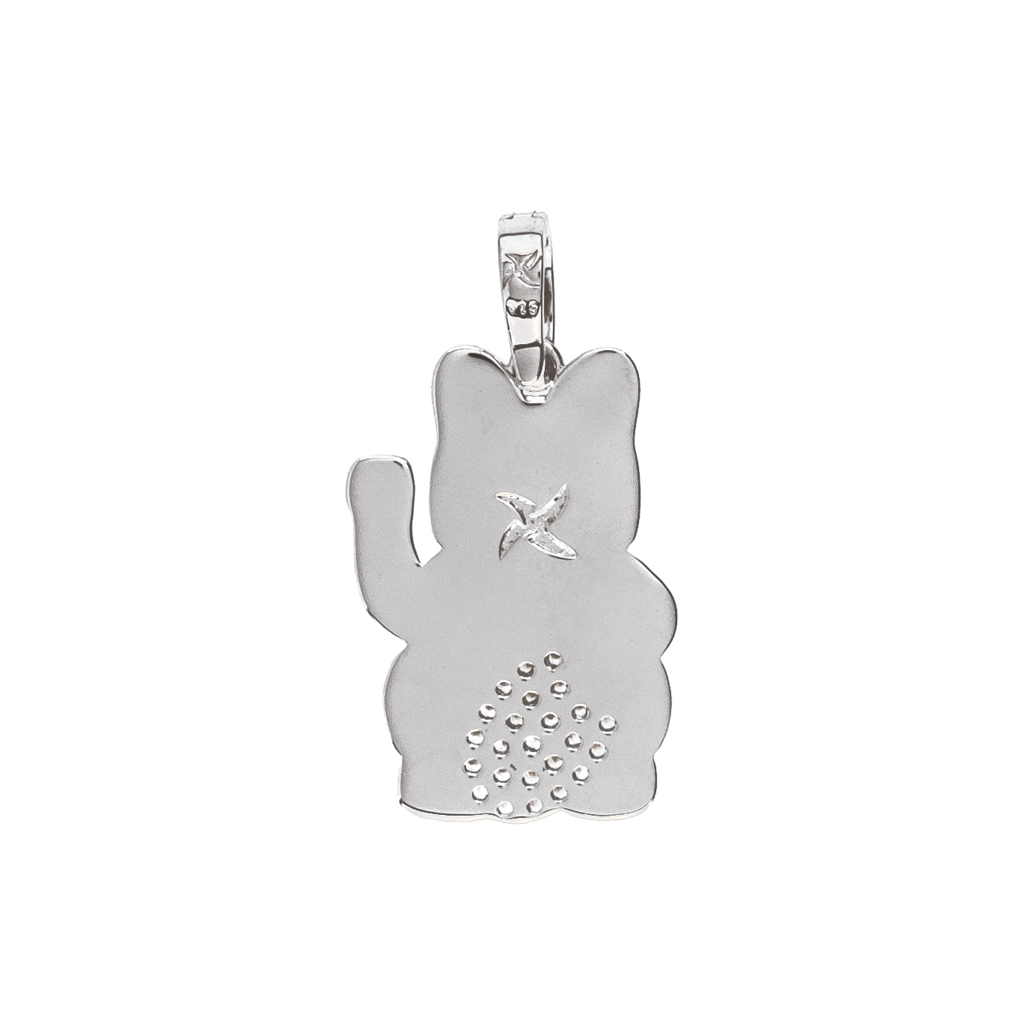 Lucky Cat Pendant Necklace - .925 Sterling Silver Japanese Maneki Neko Charm for Good Luck & Fortune - Perfect Gift for Women, Men, Jewelry Lovers (Home Decor, Office Desk, Car Hanging)