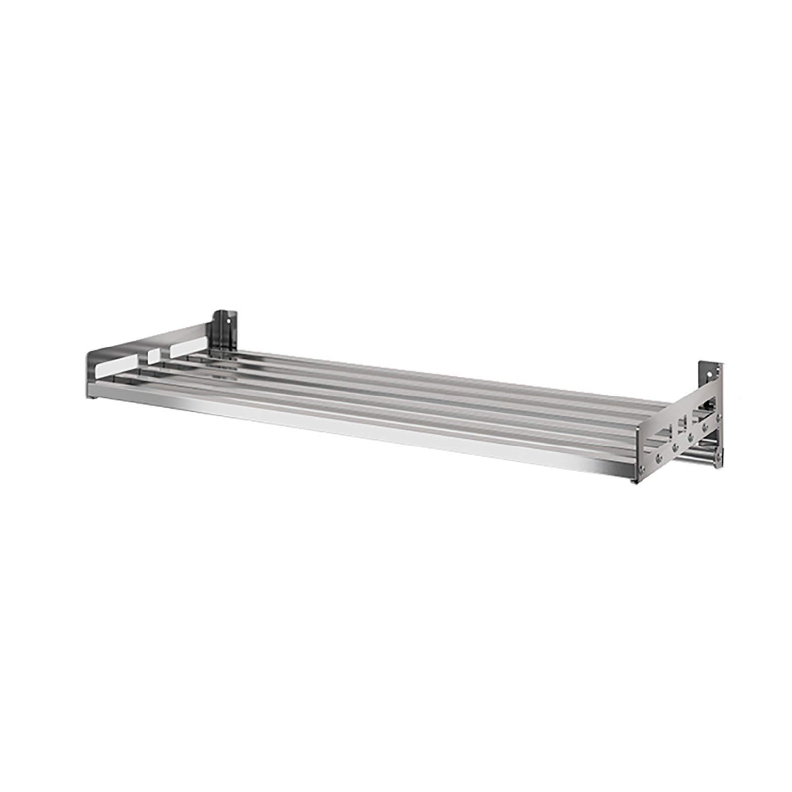 JYMEI 304 Stainless Steel Kitchen Rack - Wall Mounted Pot & Spice Organizer Shelf for Cooking Utensils, Bathroom, Bedroom & Office Storage (12 Sizes) - Perfect for Small Space Organization & Decorative Wall Display