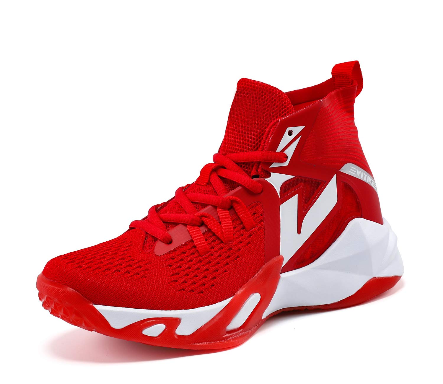 JMFCHI High-Top Kids Basketball Shoes - Non-Slip Lace-Up Sneakers for Boys & Girls - Durable Sports Shoes for Running & Training - Perfect for School PE, Outdoor Play & Court Sports