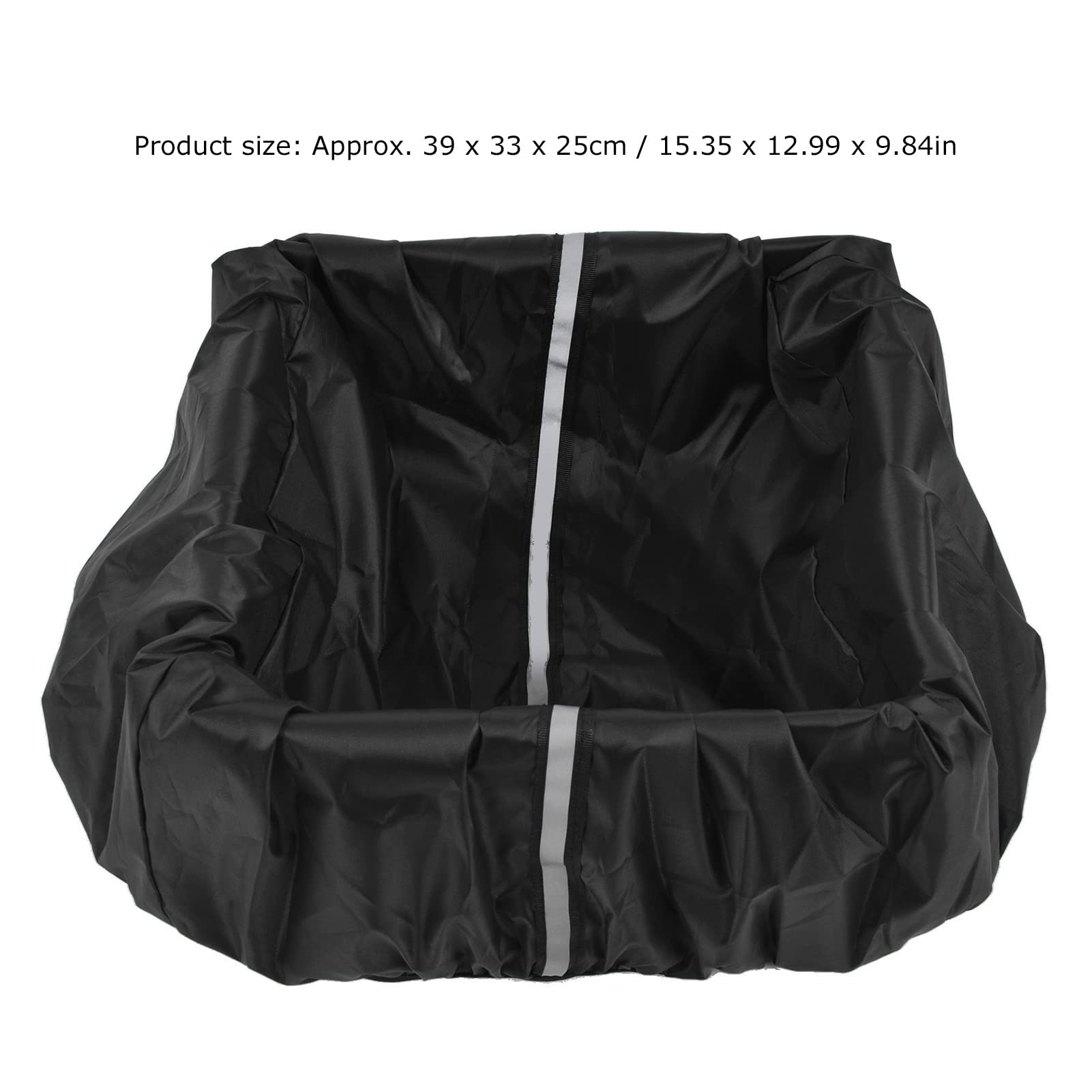 Waterproof Dog Bicycle Basket Liner - Universal EBike Front Basket Cover for Wire or Wicker Baskets (Fits 15.35x12.99x9.84in) - Rain Protection for Commuting & Outdoor Adventures