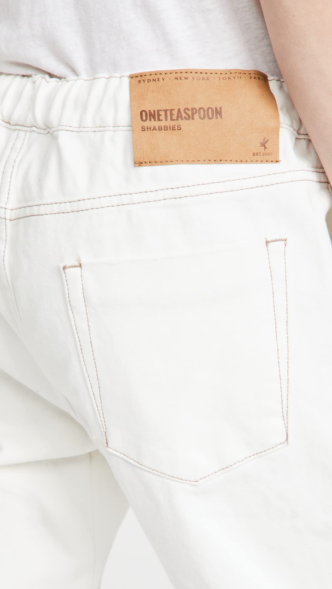 One Teaspoon Women's Shabbies Drawstring Boyfriend Jeans - Distressed Denim Pants for Casual Wear, Street Style & Everyday Comfort