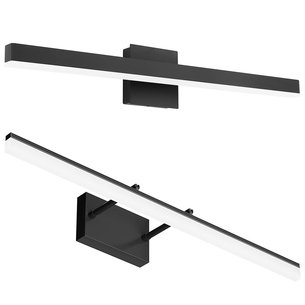 Aipsun Modern Black Vanity Light - LED Bathroom Lighting Fixtures with Adjustable Brightness - Perfect for Bathroom, Dressing Room & Makeup Area