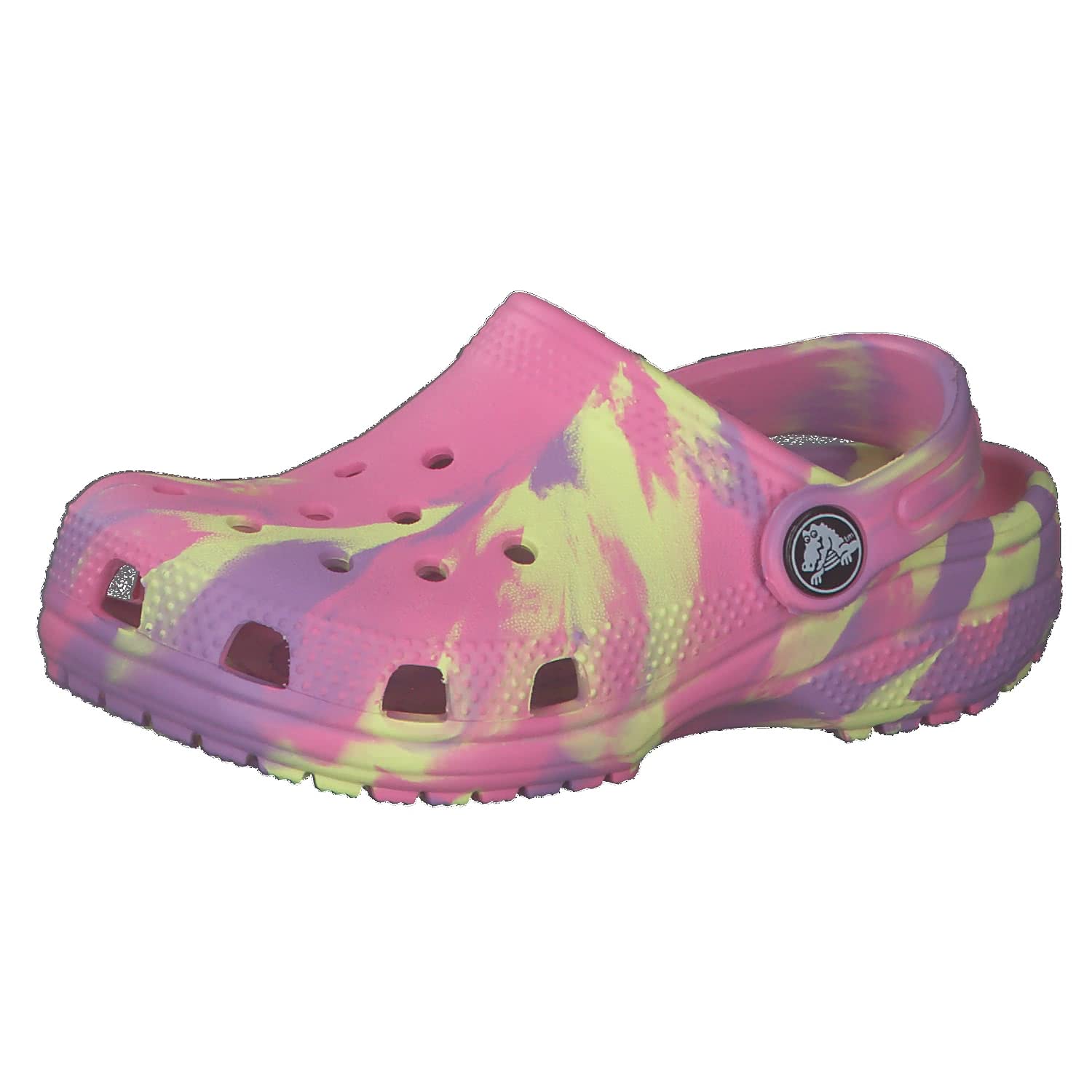 Crocs Unisex Kids Classic Marbled Tie Dye Clogs - Comfortable Water Shoes for Boys & Girls - Perfect for Beach, Pool, and Outdoor Play