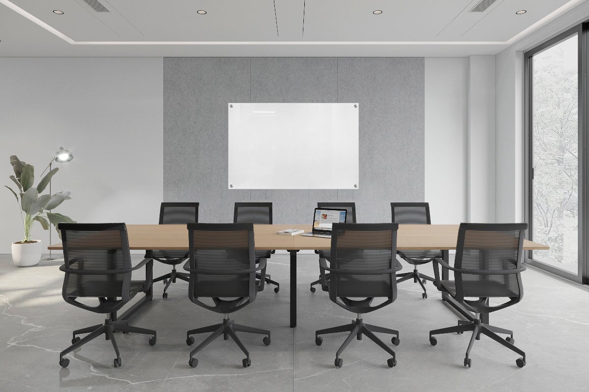 Echo Wall Cover with Integrated Glassboard - 3000x2800mm Whiteboard for Office & Home - Perfect for Meetings, Presentations & Creative Brainstorming