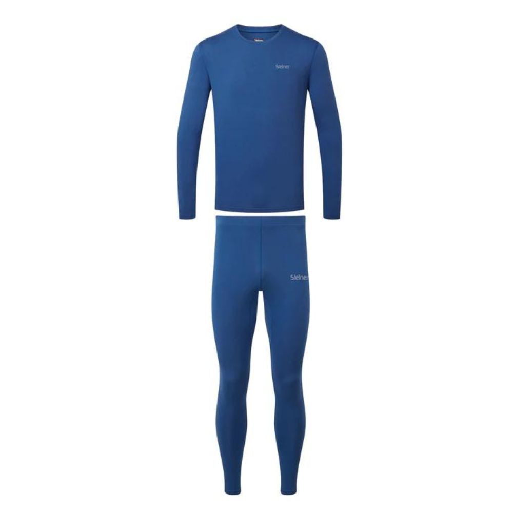 Steiner Men's Soft Tec Active Thermal Set - Blue/Blue - Warm & Comfortable Base Layer for Winter Sports, Hiking & Outdoor Activities
