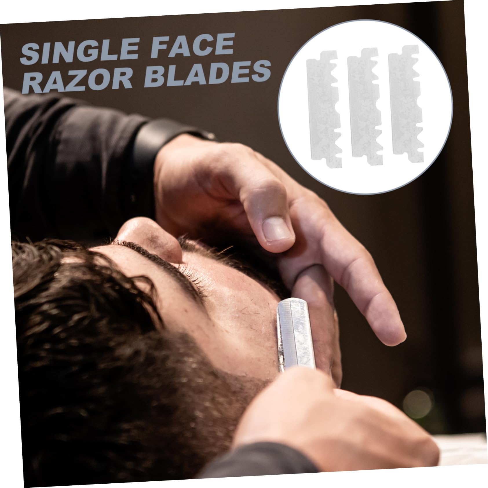100pcs Barber Folded Razor Blades - Professional Single Edge Shaving Blades for Beard, Sideburns & Fine Hair - Perfect for Home Grooming, Barber Shops & Travel Shaving Kits