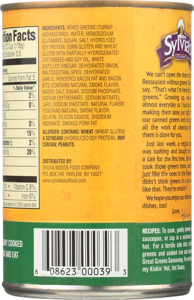 Organic Sylvia's Greens Mixed - 14.5 OZ (Pack of 2) | Fresh Leafy Greens for Salads, Smoothies & Healthy Meals | Perfect for Vegan, Keto & Gluten-Free Diets