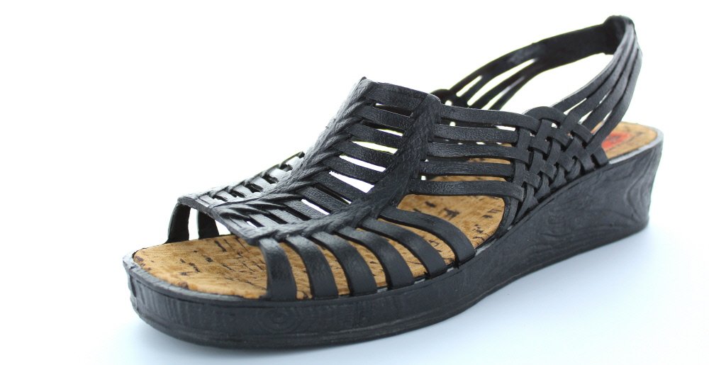 Sandak Women's Isabel Huarache-Style Wedge Sandals | Comfortable Leather Summer Shoes for Beach, Vacation & Casual Outings