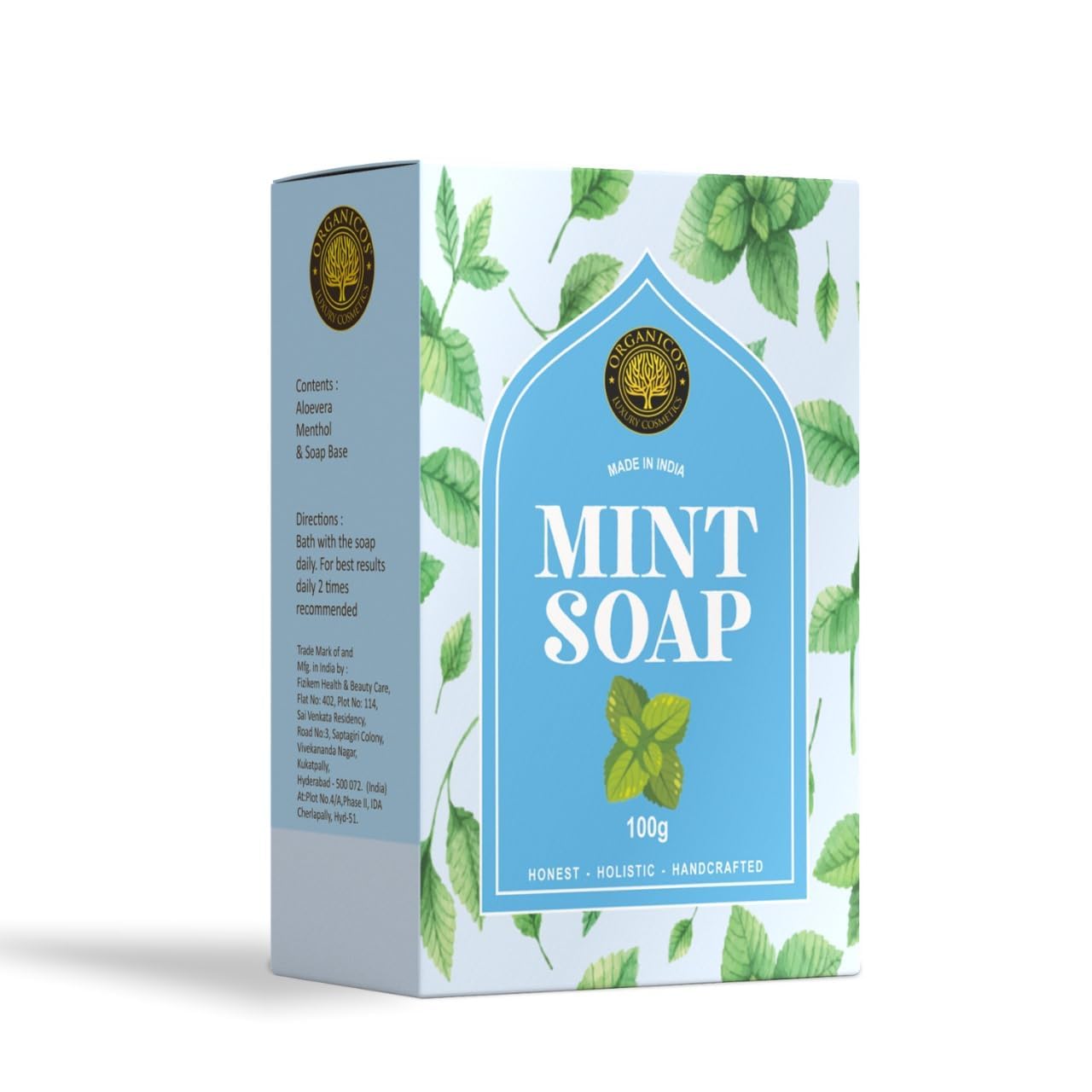 Handmade Mint & Aloe Vera Soap - 100g Natural Bath Bar for Refreshing Skin Care | Perfect for Daily Cleansing, Spa Days & Gift Giving