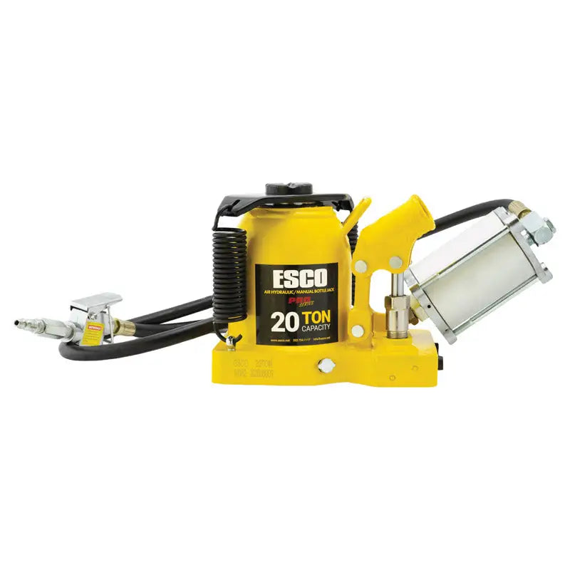 ESCO 10382 Pro Series 20 Ton Shorty Air Hydraulic Bottle Jack - Heavy Duty Lifting for Automotive Repair, Construction & Industrial Use