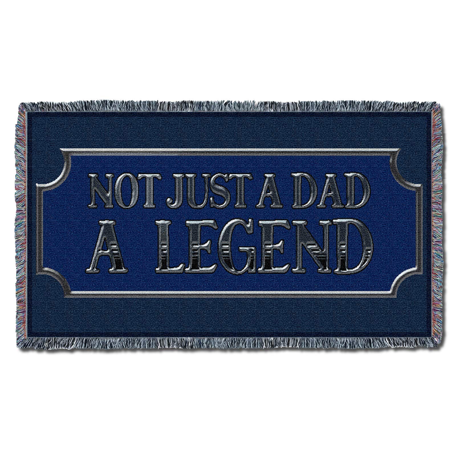 Pure Country Weavers Dad A Legend Cotton Woven Throw Blanket - 61x36 Inch American-Made Sofa Blanket for Couch, Bed & Gift Giving - Cozy Home Decor for Living Room, Father's Day & Family Gatherings