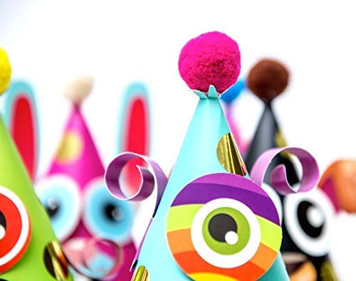 Glittery Garden Party Hats for Kids - Animal Themed DIY Craft Kit with Stickers | Fun Birthday Activity, Christmas, Thanksgiving & Easter Decorations | Perfect for Birthday Parties, Classroom Crafts & Holiday Celebrations