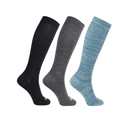 3 Pairs: 1 Black+ 1 Med Grey+ 1 Teal Blue