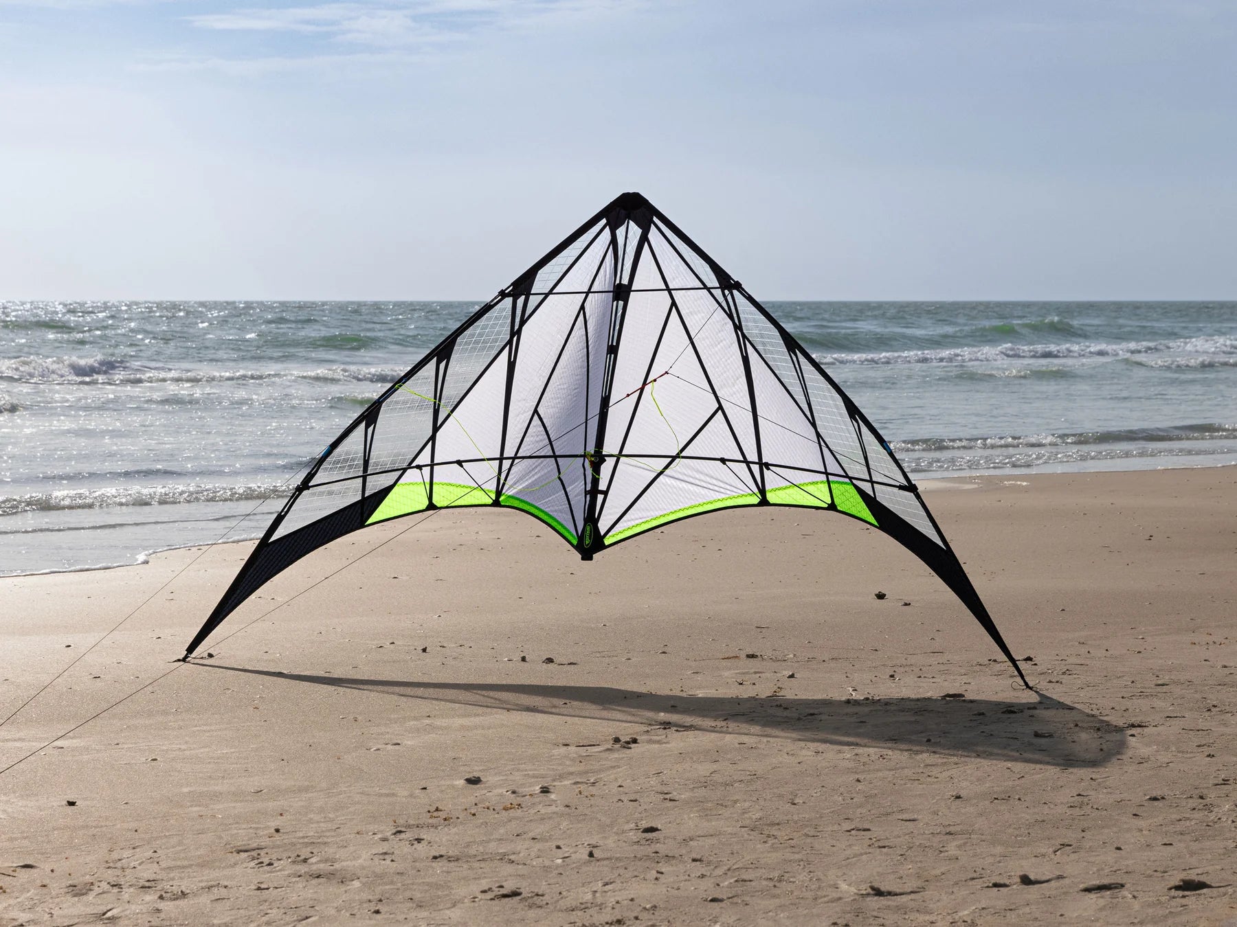 Prism Synthesis Stunt Kite - Professional Dual Line Kite for Adults & Kids - Neon Green - Perfect for Beach, Park & Outdoor Sports Activities