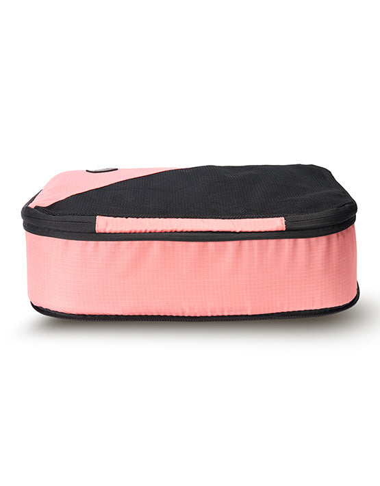 TOSCA TCA063 M 2PK Medium Compression Packing Cubes for Travel - Coral | Organize Luggage & Suitcases for Vacations, Business Trips & Camping