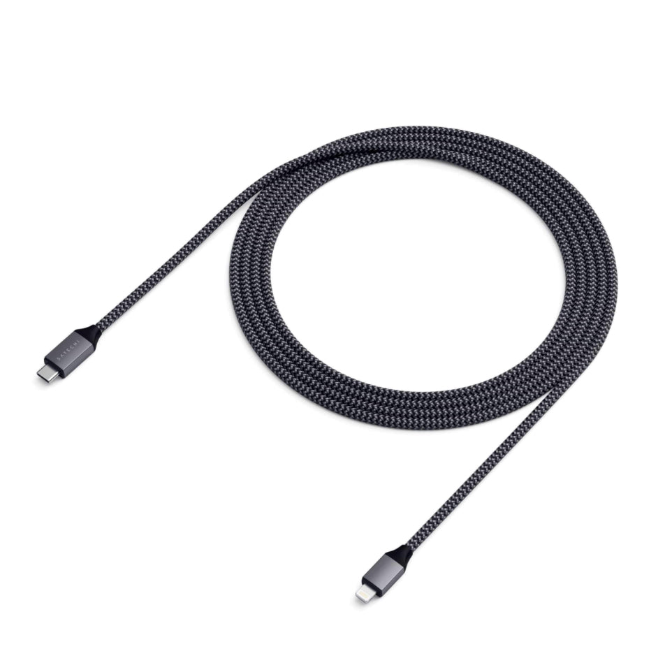 Satechi USB C to Lightning Fast Charging Cable 1.8m (6ft) - High-Speed Charger for iPhone 14/13/12/11/X/8, iPad Pro/Air - Perfect for Home, Office & Travel
