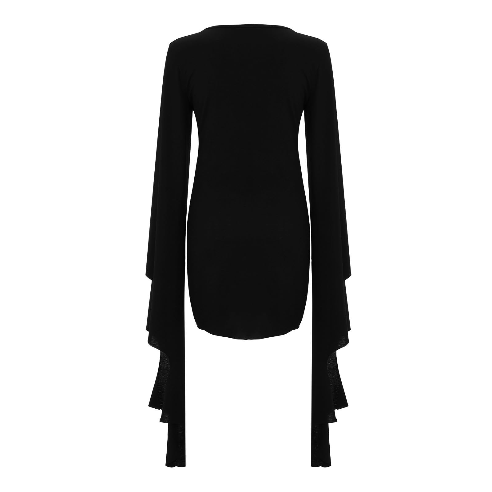 Qixiu Women's Halloween Party Dress - Sexy Slit Bodycon Black Cocktail Dress for Night Out, Clubwear & Casual Wear