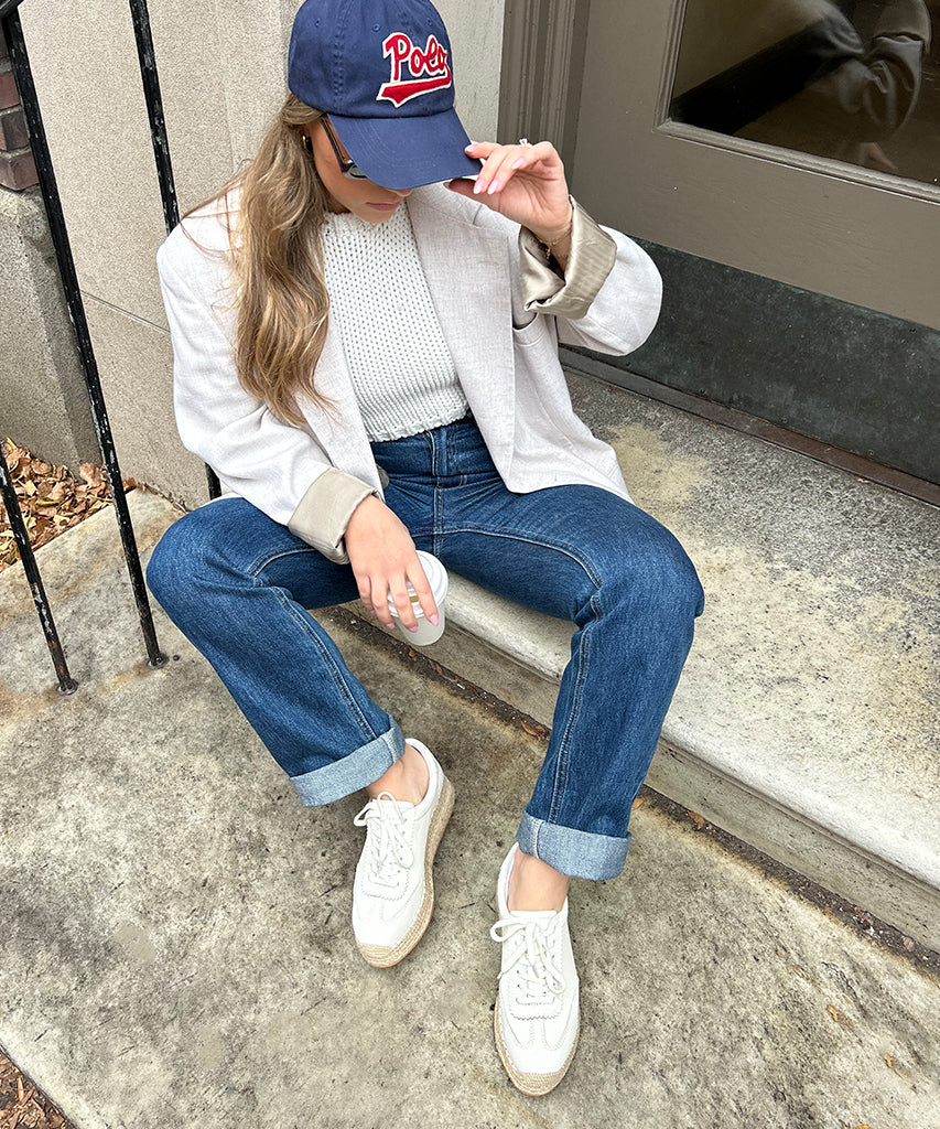 JAJA White Leather Sneakers for Men & Women - Comfortable Casual Walking Shoes for Everyday Wear, Gym, and Travel