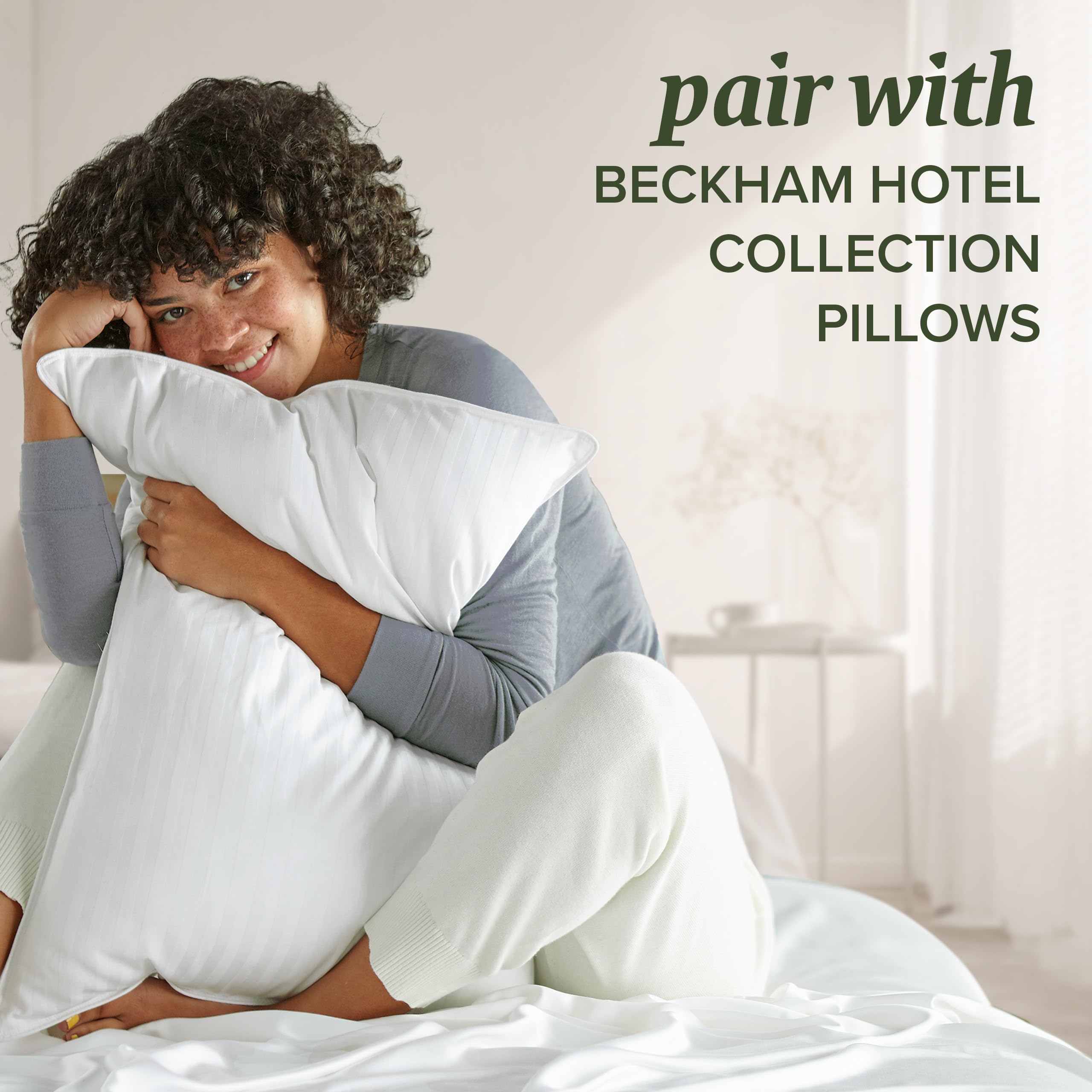 Beckham Queen Pillow Protector Set of 2 - Soft Breathable Cotton for Hotels & Home