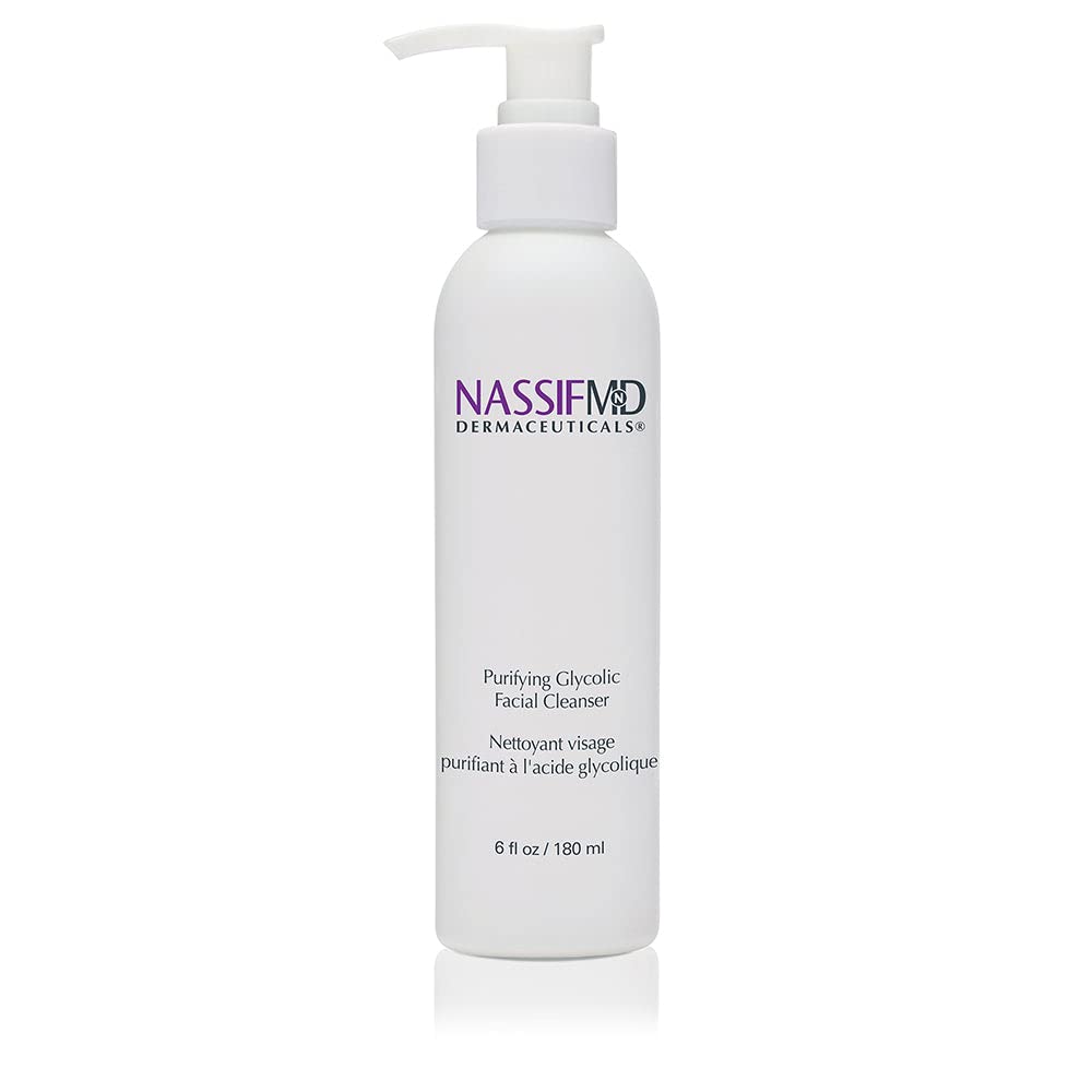 NassifMD Facial Radiance Pads & Glycolic Acid Face Wash Set - Exfoliating Skincare Duo for Glowing Skin | Perfect for Daily Cleansing & Brightening Routine