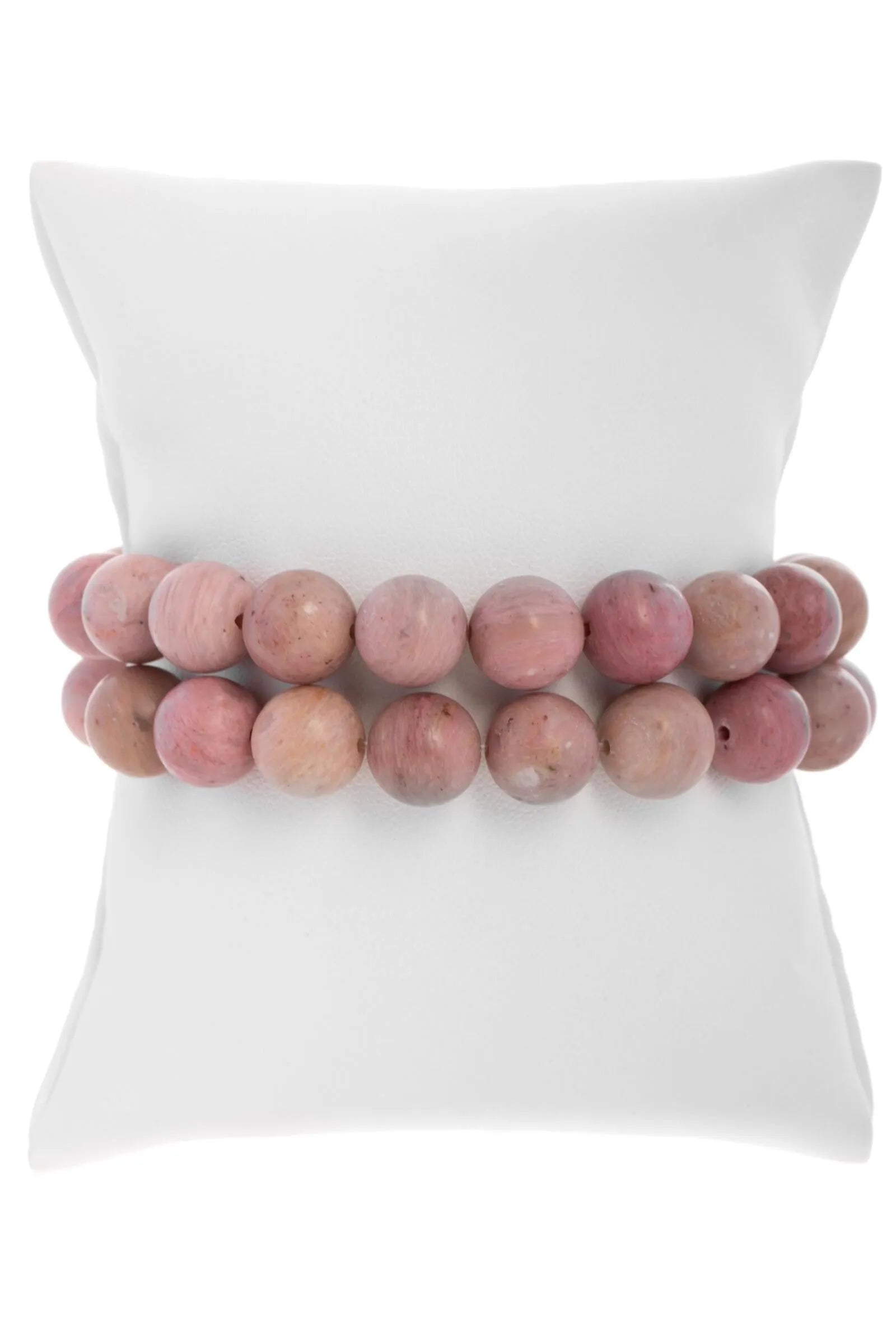 Pearl Stone Stretch Bracelet Set for Women - Natural Gemstone Beaded Elastic Bracelets - Boho Chic Jewelry for Everyday Wear, Yoga & Meditation