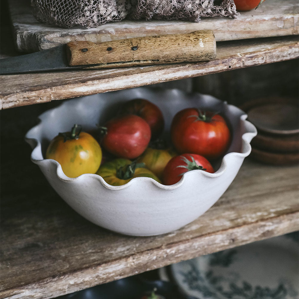 Premium Ceramic Wave Bowl - Handcrafted, Microwave & Dishwasher Safe - Perfect for Soups, Salads & Serving Dishes - Ideal for Home Dining & Party Entertaining
