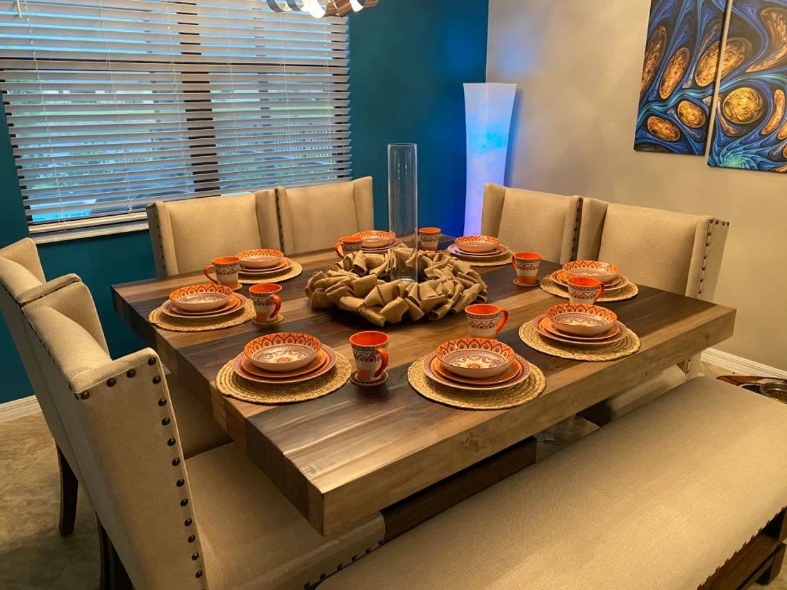 4 Pack Natural Wicker Placemats - 11.8 Inch Round Woven Rattan Table Mats, Braided Water Hyacinth Straw Chargers for Dining Table, Kitchen, Party & Home Decor