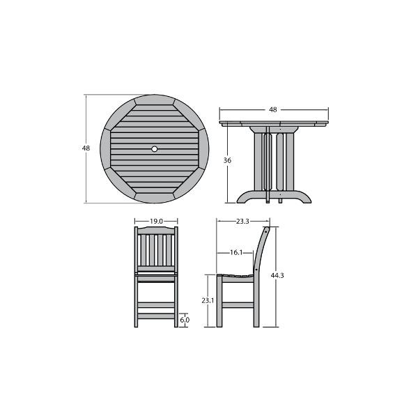 Lehigh 5-Piece Round Counter Height Recycled Plastic Outdoor Dining Set - Patio, Deck, Garden, or Backyard Furniture for Casual Entertaining