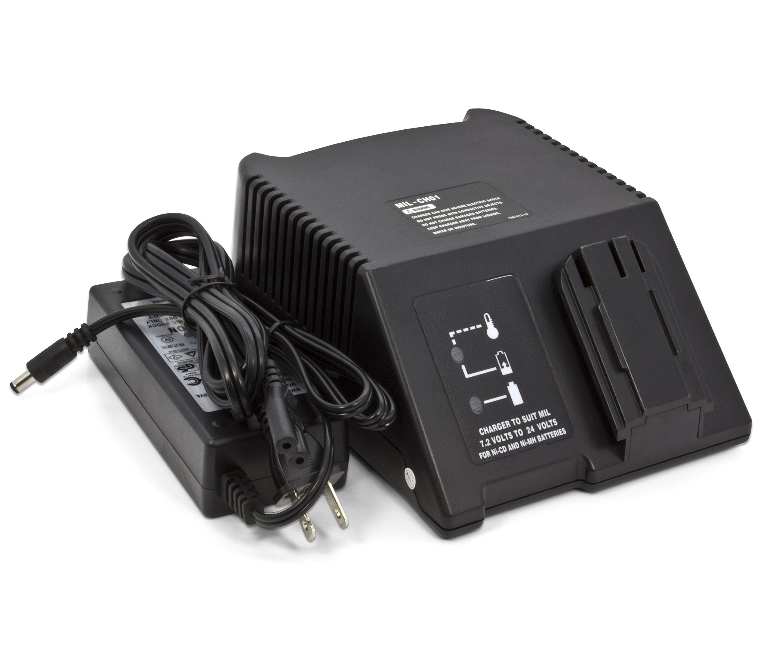 ExpertPower® Milwaukee 7.2V-24V 1-Hour Fast Charger for NiCd/NiMH Power Tool Batteries - Perfect for Drills, Saws & Cordless Tools in Workshops & DIY Projects